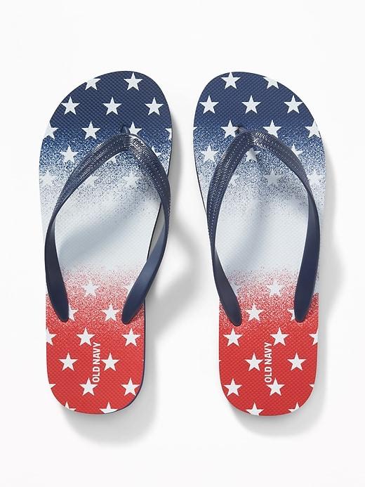 Old Navy Mens Graphic Flip-flops For Men Americana Size 12/13