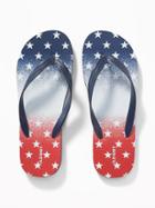 Old Navy Mens Graphic Flip-flops For Men Americana Size 12/13