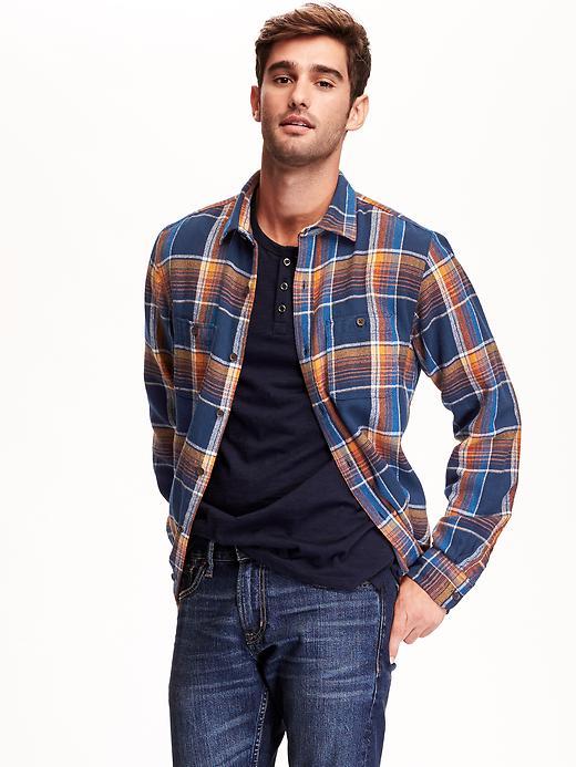 Old Navy Plaid Heavy Flannel Shirt Size Xxl Big - Night Dive