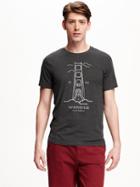 Old Navy Explorer Graphic Tee For Men - Charcoal Gray