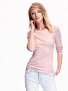 Old Navy Perfect Fitted Tee Size L Tall - Pink Elephant