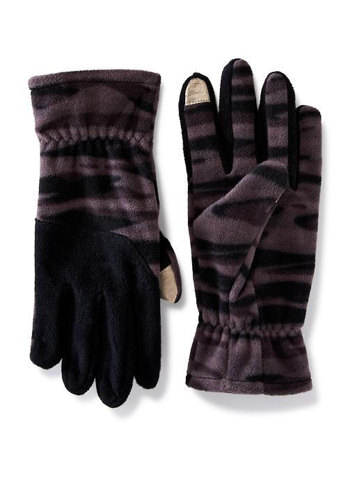 Old Navy Performance Fleece Gloves For Men - Gray Heather