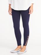 Old Navy Womens Lace-up Ankle Leggings For Women Lost At Sea Navy Size M