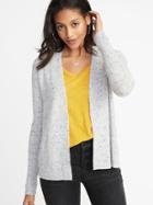 Plush-knit Open-front Sweater For Women