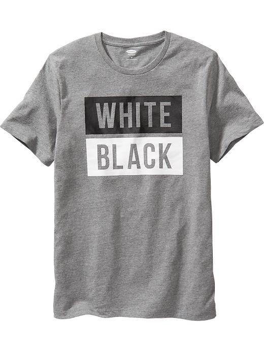Old Navy Mens Black &amp; White Graphic Tee Size Xxl Big - Heather Grey