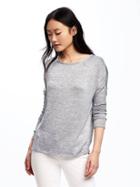 Old Navy Scoop Back Sweater For Women - Light Heather Gray