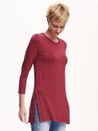 Old Navy Relaxed Long And Lean Tunic Tee For Women - Cranberry Cocktail