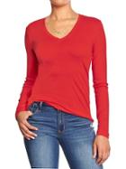 Old Navy Womens Perfect V Neck Tees - Fan The Flames