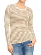 Old Navy Womens Perfect Tees - Neutral Stripe
