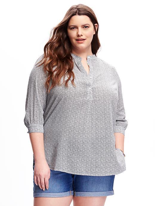 Old Navy Printed Gauze Shirt For Women - White