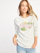 Old Navy Womens Relaxed Graphic Crew-neck Sweatshirt For Women Palm Springs Size M