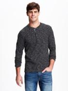 Old Navy Henley Tee For Men - Heather Gray
