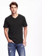 Old Navy Soft Washed V Neck Tee For Men - Black