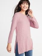 Old Navy Womens Relaxed Plush-knit Tunic Tee For Women Light Pink Size S