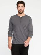 Old Navy Garment Dyed Henley For Men - Black