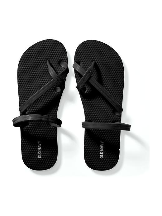 Old Navy Strappy Flip Flops For Women - Black