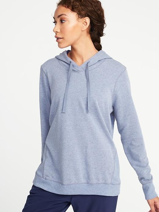 Old Navy Womens French-terry Swing Hoodie For Women Newport Blue Size Xs