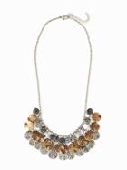 Old Navy Mixed Metal Hammered Disc Necklace For Women - Mix Metal