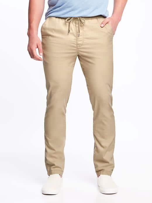 Old Navy Slim Built In Flex Drawstring Pants For Men - Rolled Oats