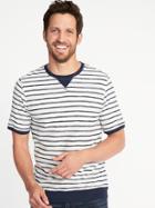 Old Navy Mens Textured-stripe Tee For Men Supreme Cream Size Xxl