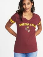 Old Navy Womens College Team Sleeve-stripe Tee For Women Arizona State Size S