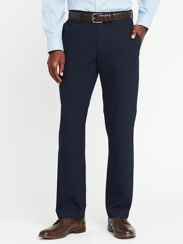 Old Navy Mens Straight Signature Built-in Flex Dress Pants For Men Navy Blue Size 48w