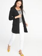 Old Navy Womens Long-line Open-front Sweater For Women Black Size S