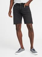 Old Navy Mens Slim Built-in Flex Denim Cutoff Shorts For Men Black Size 42w