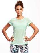 Old Navy Semi Fitted Go Dry Cool Running Tee For Women - Magic Mint