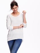 Old Navy Supersoft Cocoon Tunic Top Size L Tall - Bright White