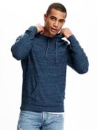 Old Navy Heathered Pull Over Hoodie For Men - Indigo Heather