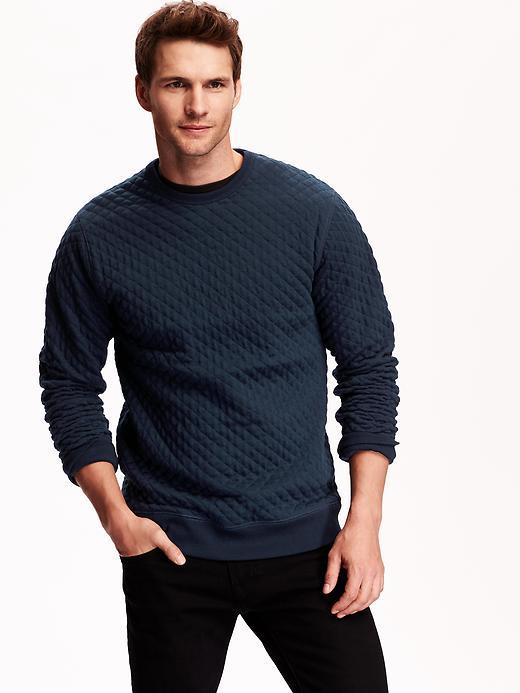 Old Navy Mens Quilted Fleece Sweatshirt Size Xxl Big - Ink Blue