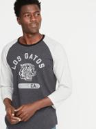 Graphic Soft-washed 3/4-sleeve Tee For Men