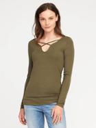Old Navy Semi Fitted Cross Strap Top For Women - Hunter Pines