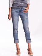 Old Navy Womens Distressed Boyfriend Straight Jeans Size 10 Regular - Harvest Moon