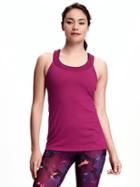 Old Navy Go Dry Racerback Tank For Women - Lingonberry Jam