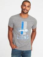 Old Navy Mens Nfl Team Crew-neck Tee For Men Lions Size S