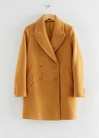 Other Stories Boxy Double-breasted Wool Coat - Yellow