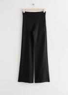 Other Stories Straight Viscose Trousers - Black