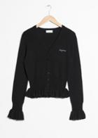 Other Stories Ruffle Cardigan - Black