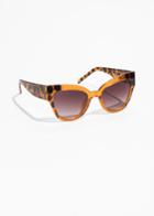 Other Stories Cat Eye Sunglasses - Yellow