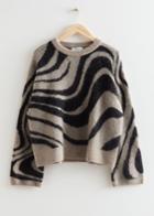 Other Stories Jacquard Knit Sweater - Black