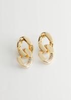 Other Stories Stone Encrusted Chunky Chain Earrings - White