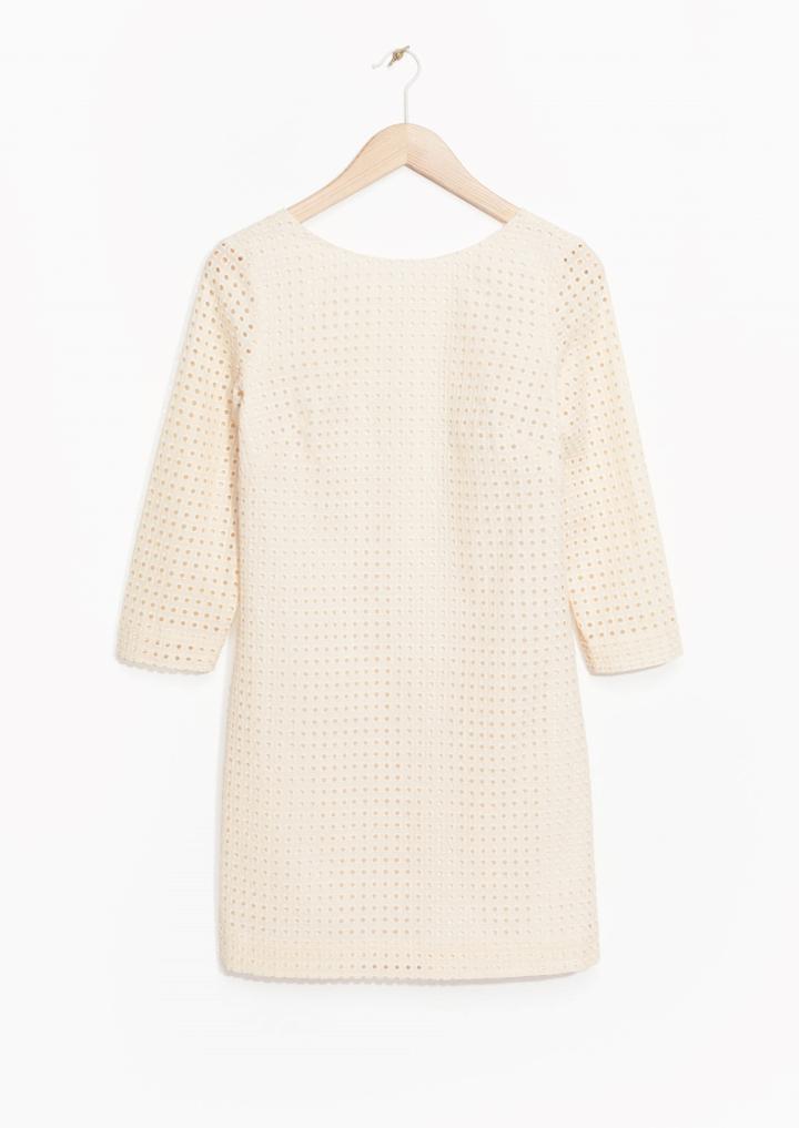 Other Stories V-back Broderie Anglaise Dress