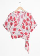 Other Stories Belted Wrap Blouse - Orange
