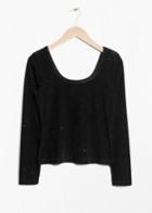 Other Stories Scoop Neck Top - Black