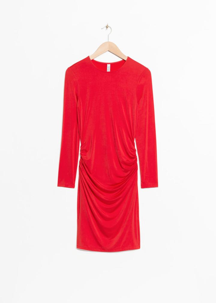 Other Stories Draped Mini Dress - Red