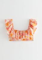 Other Stories Ruffled Bikini Top - Orange