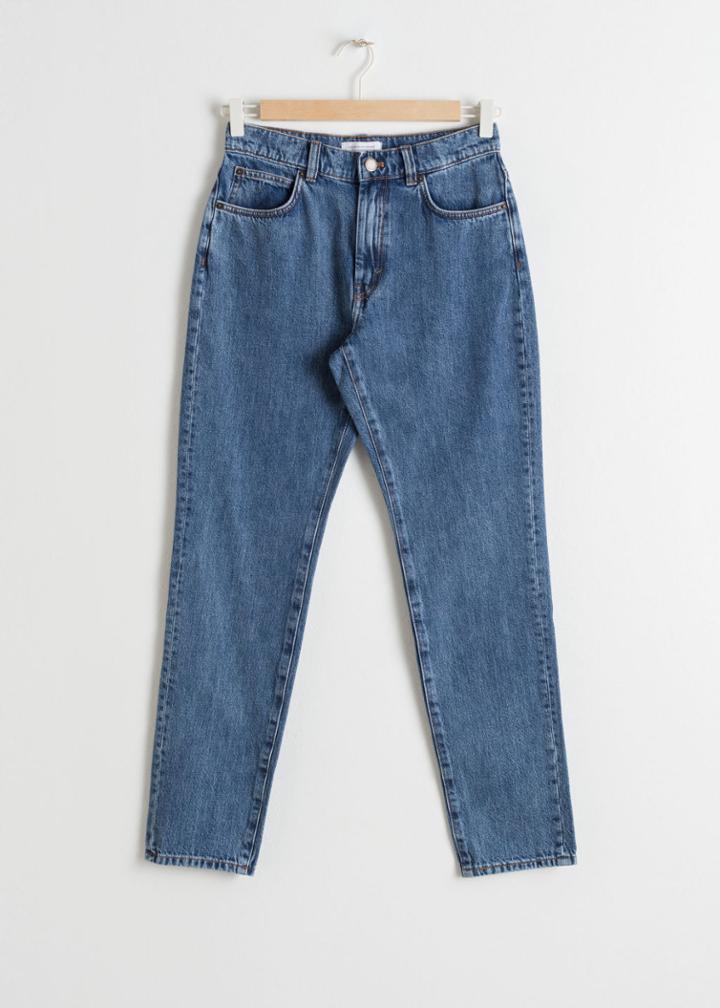 Other Stories Slim High Rise Jeans - Blue
