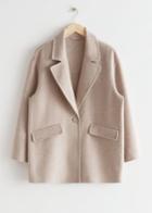 Other Stories Oversized Single Button Wool Coat - Beige